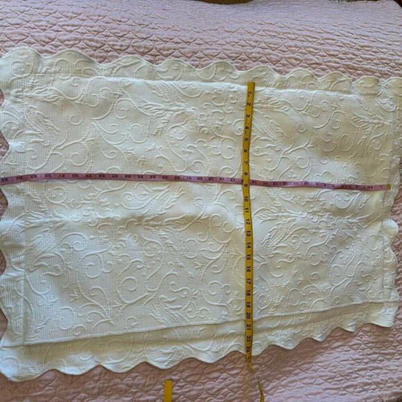 Pillowcase large sham white cottage shabby chic accent cover - Picture 3 of 6